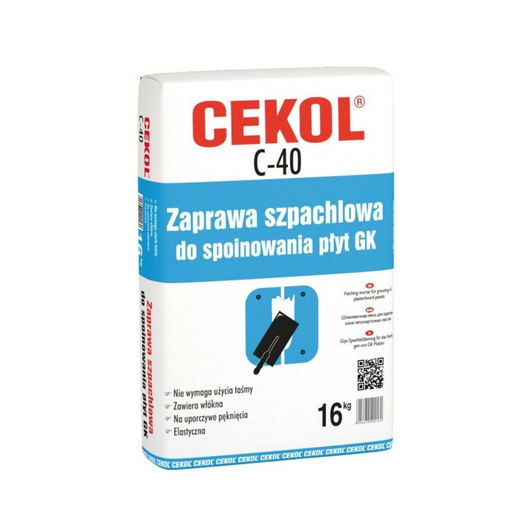 CEKOL C-40 GIPS BEZTAŚMOWY DO SPOIN