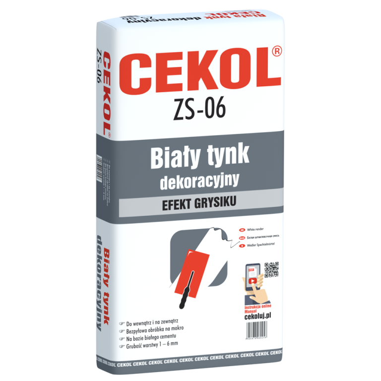 CEKOL ZS-06 BIAŁY TYNK DEKORACYJNY